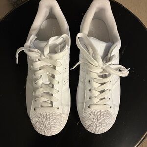 Adidas White Lace-Up Sneakers